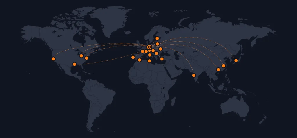 Weltkarte Globale Lieferkette - Global Supply Chain